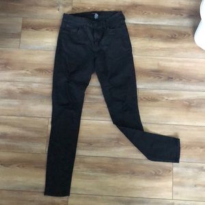 Black ripped high waisted jeans